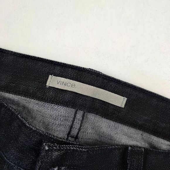 Vince Black Stone Wash Denim Jeans Mens Size 34 Straight Leg - Picture 4 of 14